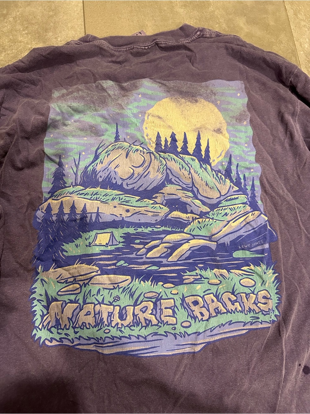 Nature Backs Graphic Long-Sleeve Shirt in Purple